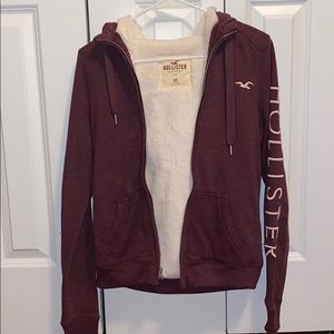 Hollister soft zip up hoodie